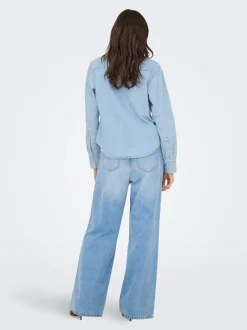 Outlet ONLCHARLIZE Denim-skjorte Dame Double Denim|Skjorter