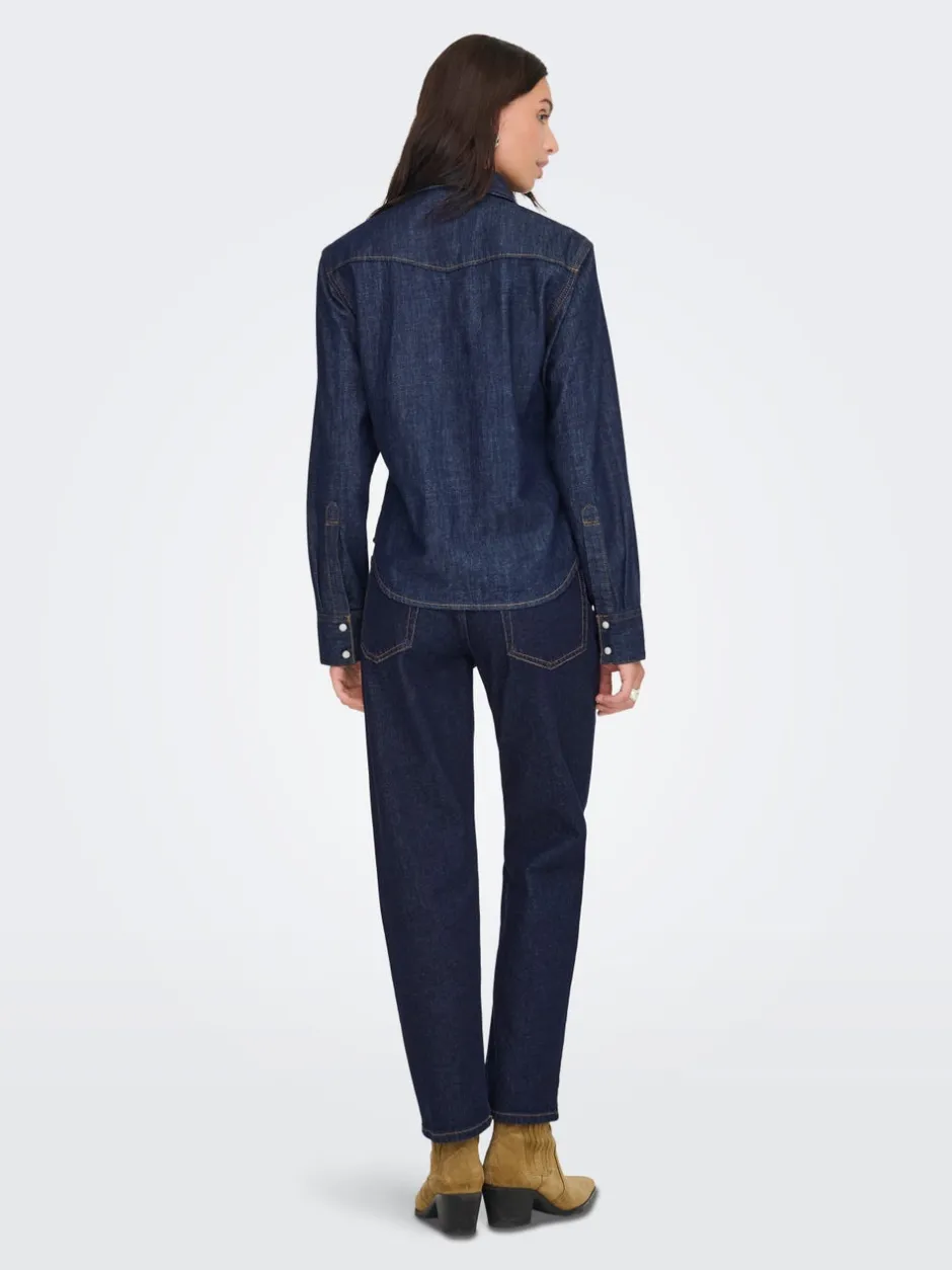 Online ONLCHARLIZE Denim-skjorte Dame Double Denim|Skjorter