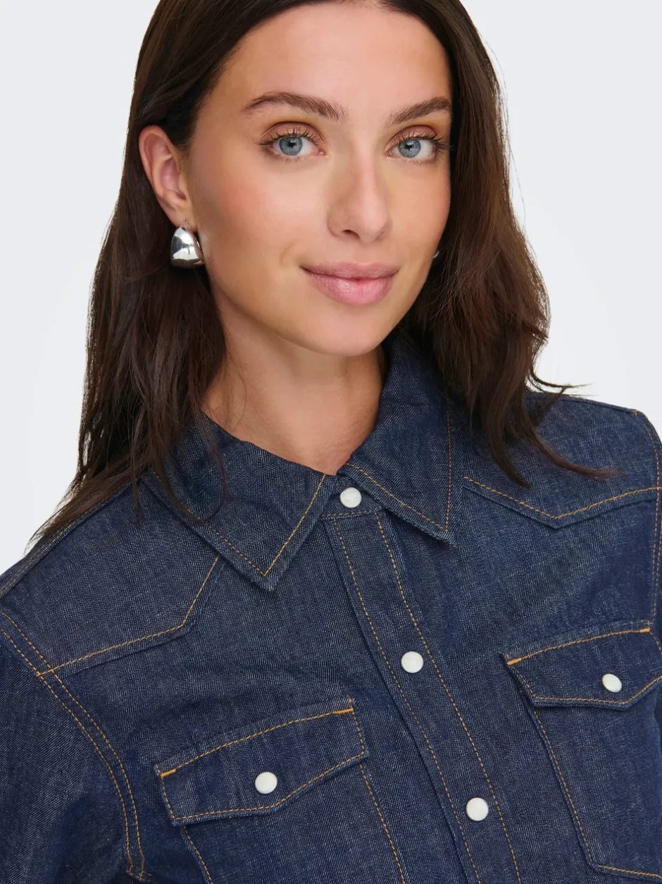 Online ONLCHARLIZE Denim-skjorte Dame Double Denim|Skjorter