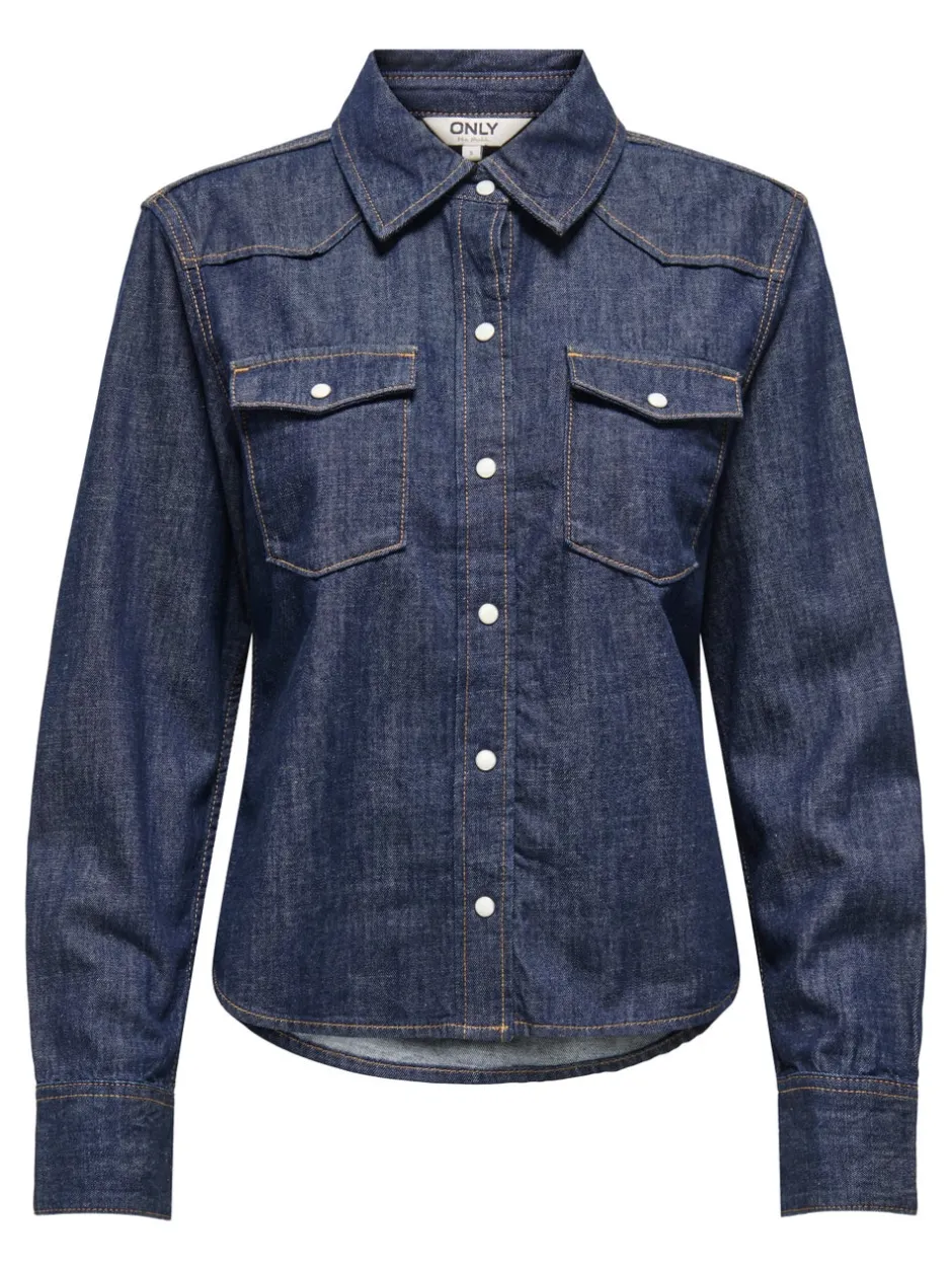 Online ONLCHARLIZE Denim-skjorte Dame Double Denim|Skjorter