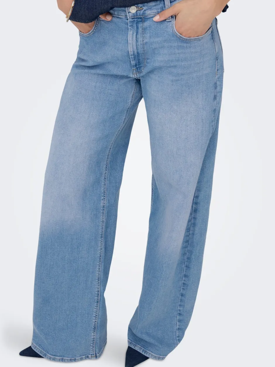 New ONLCHRIS Lav talje Wide leg fit Jeans Dame Jeans|Jeans