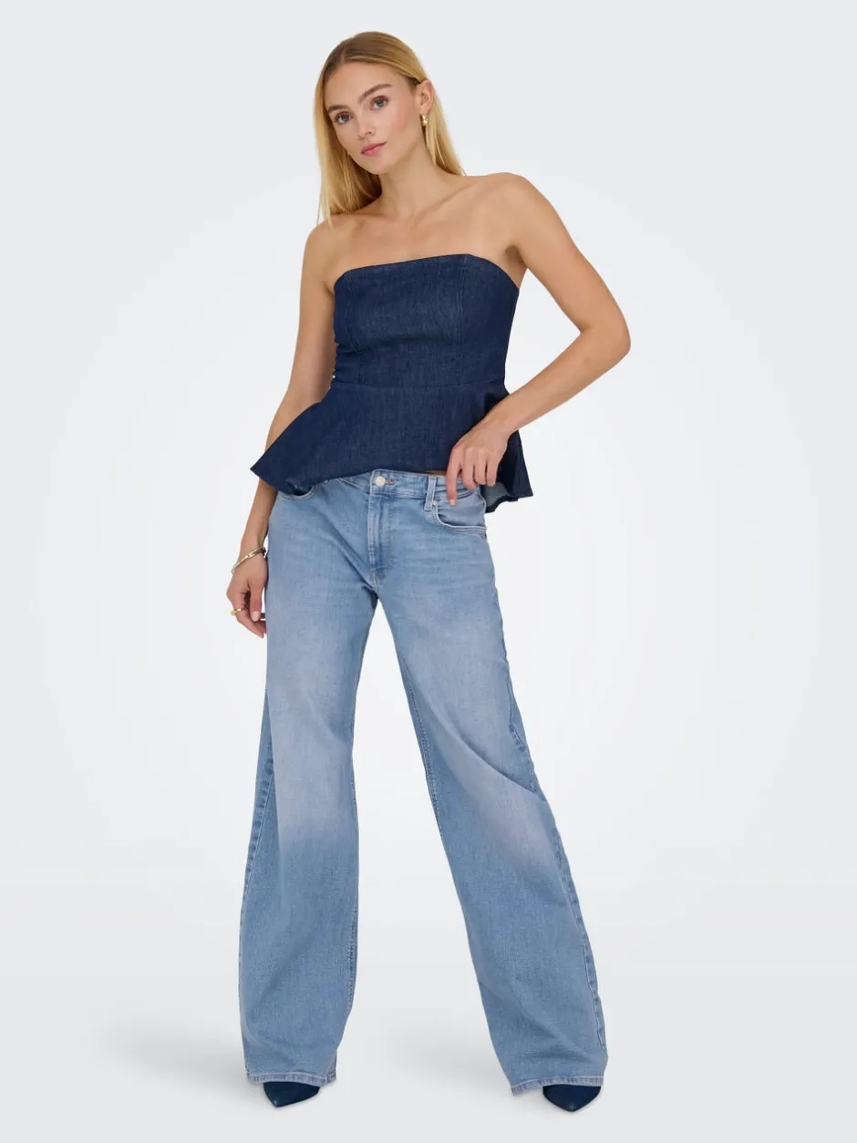 New ONLCHRIS Lav talje Wide leg fit Jeans Dame Jeans|Jeans