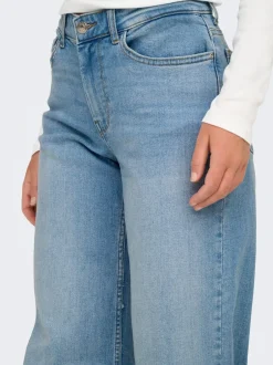 Hot ONLCHRIS Mellemhøj talje Wide leg fit Jeans Dame Jeans|Jeans