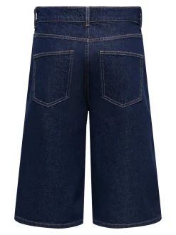 New ONLCLAIR Mellemhøj talje Baggy fit Bermuda Denim-shorts Dame Shorts|Double Denim