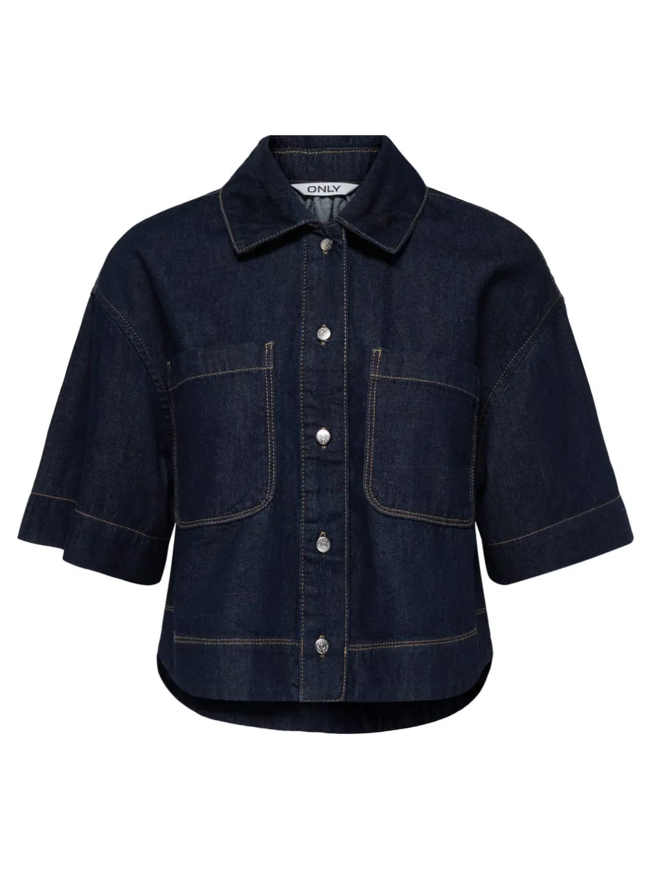 Outlet ONLCLEO Denim-skjorte Dame Double Denim|Skjorter