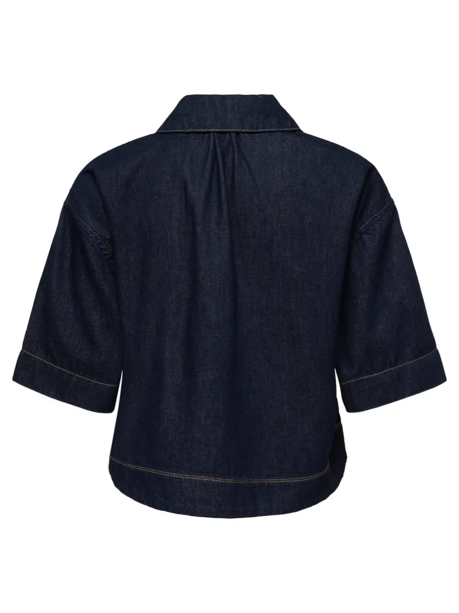 Outlet ONLCLEO Denim-skjorte Dame Double Denim|Skjorter