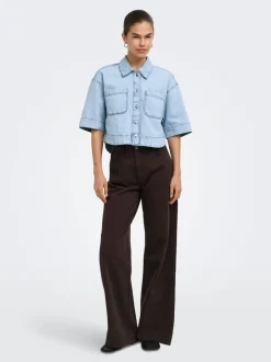 Outlet ONLCLEO Denim-skjorte Dame Double Denim|Skjorter