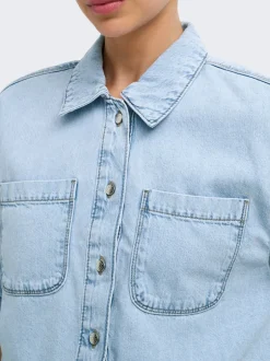 Outlet ONLCLEO Denim-skjorte Dame Double Denim|Skjorter