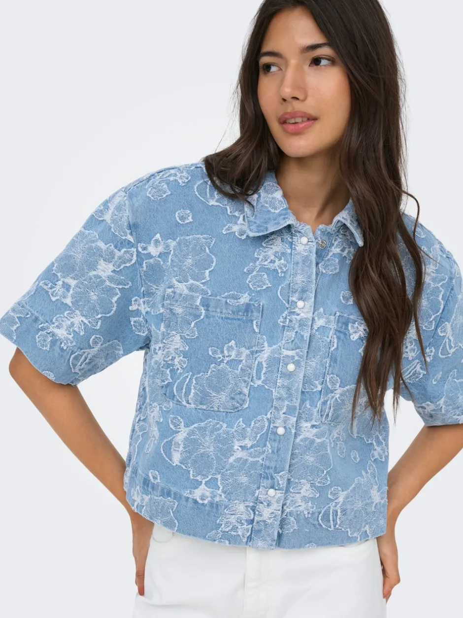 Clearance ONLCLEO-AUDE Denim-skjorte Dame Skjorter