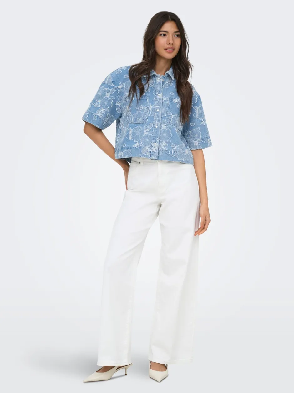 Clearance ONLCLEO-AUDE Denim-skjorte Dame Skjorter