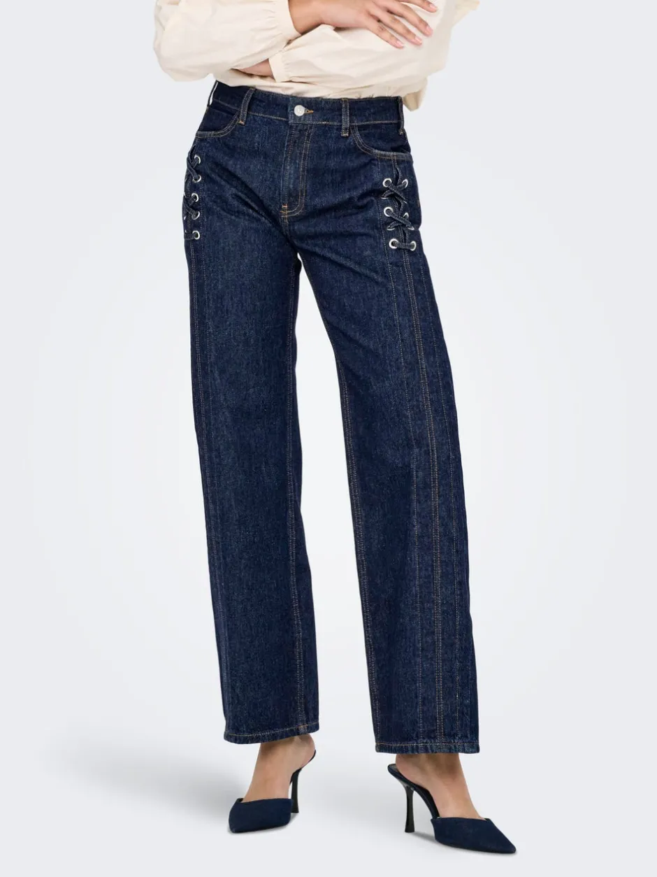 Sale ONLCOBAIN Mellemhøj talje Wide leg fit Jeans Dame Jeans|Jeans