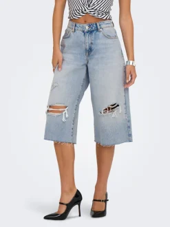 Hot ONLCOBAIN Mellemhøj talje Loose fit Denim-shorts Dame Shorts|Double Denim