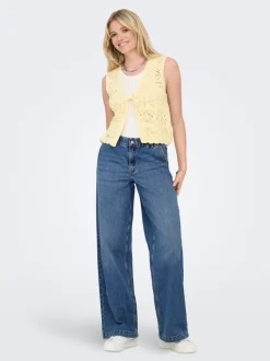 Online ONLCOMET Mellemhøj talje Wide leg fit Jeans Dame Jeans|Jeans