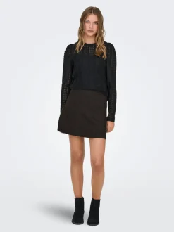 Online ONLCOSIMA Striknederdel Kort nederdel Dame Nederdele