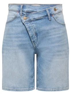 Online ONLCROSSOVER Mellemhøj talje Regular fit Denim-shorts Dame Shorts|Double Denim