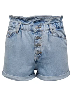 Sale ONLCUBA Høj talje Relaxed fit Denim-shorts Dame Shorts|Double Denim