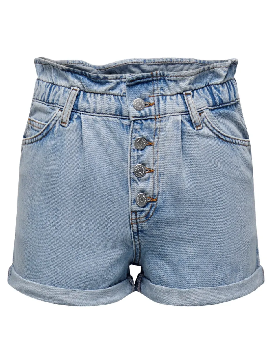 Sale ONLCUBA Høj talje Relaxed fit Denim-shorts Dame Shorts|Double Denim