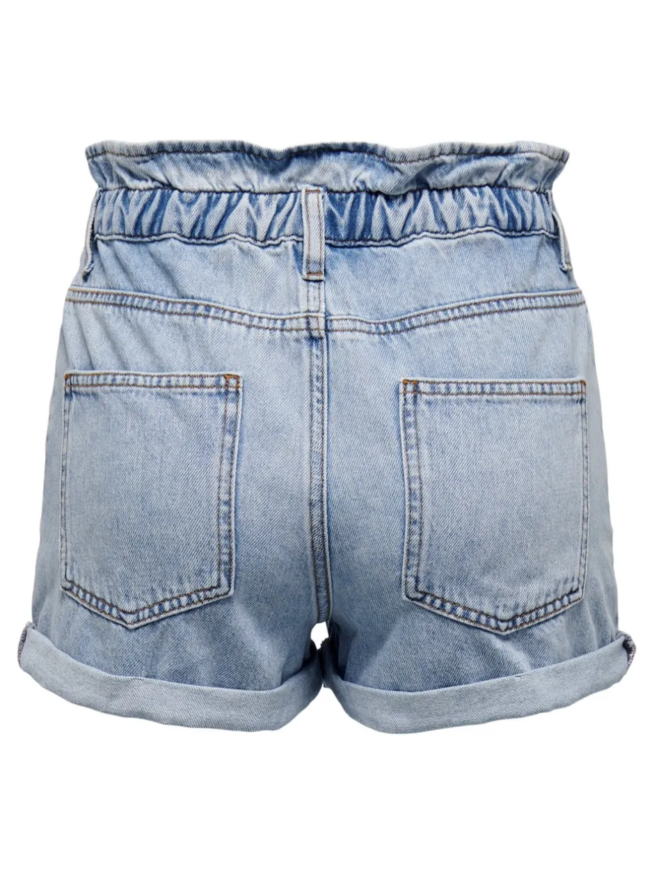 Sale ONLCUBA Høj talje Relaxed fit Denim-shorts Dame Shorts|Double Denim