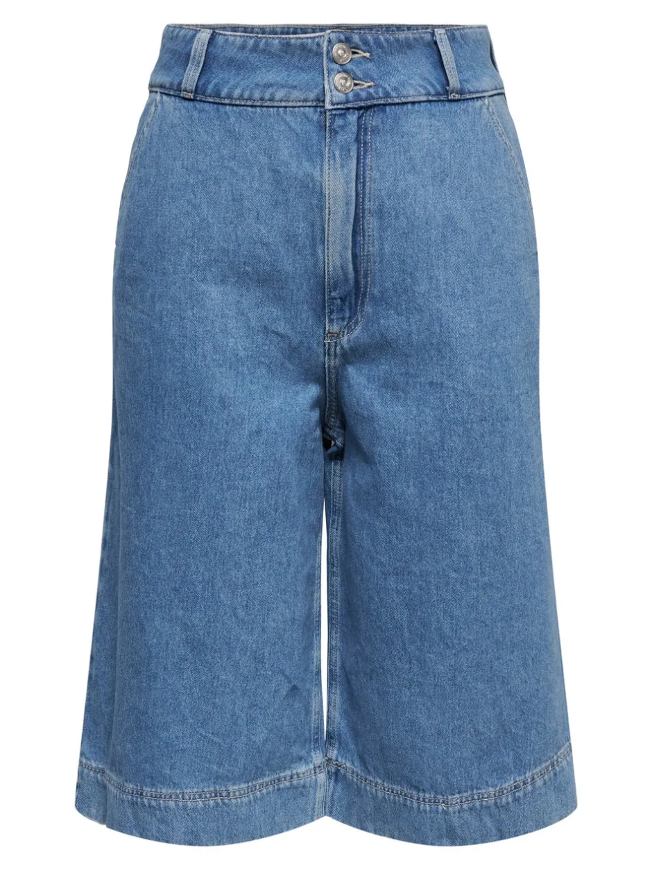 Online ONLDAVINA Mellemhøj talje Regular fit Denim-shorts Dame Shorts|Double Denim