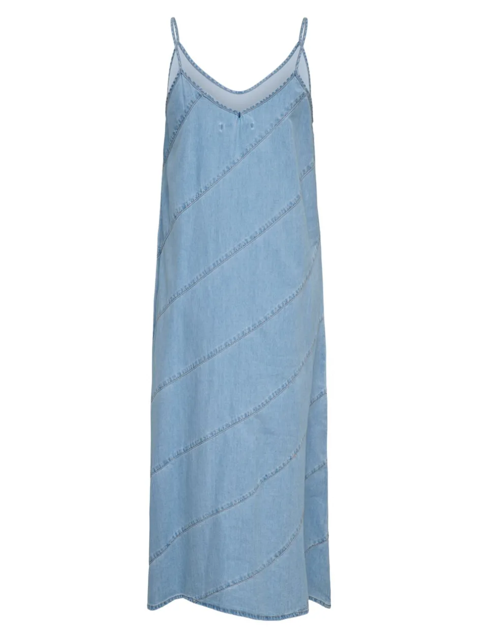 New ONLDIA Lang kjole Dame Kjoler|Double Denim