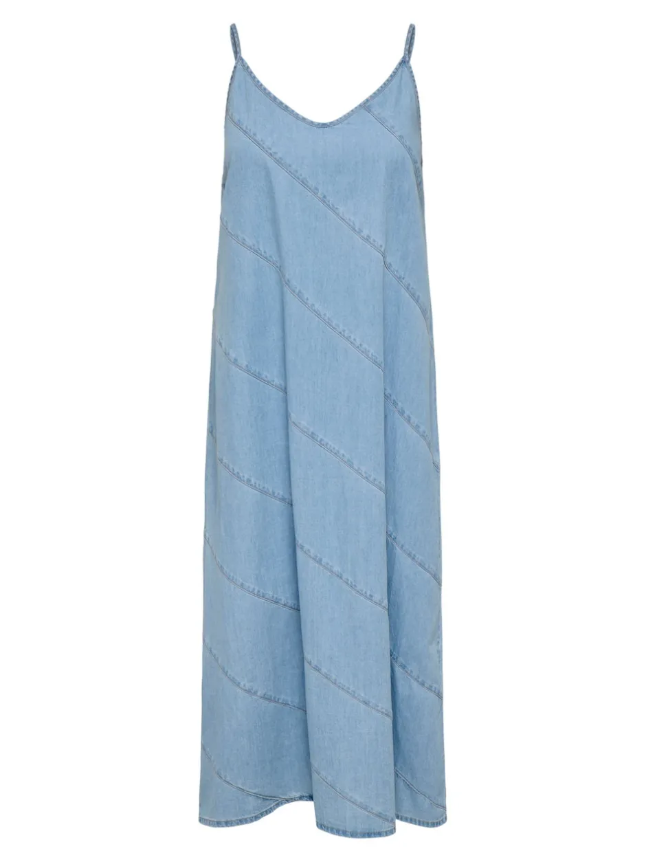 New ONLDIA Lang kjole Dame Kjoler|Double Denim