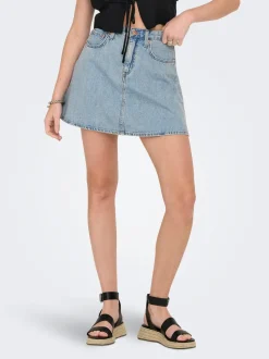 Outlet ONLEDEN Denim Denim-nederdel Kort nederdel Dame Nederdele|Denimnederdele