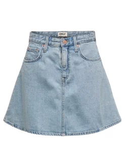 Outlet ONLEDEN Denim Denim-nederdel Kort nederdel Dame Nederdele|Denimnederdele