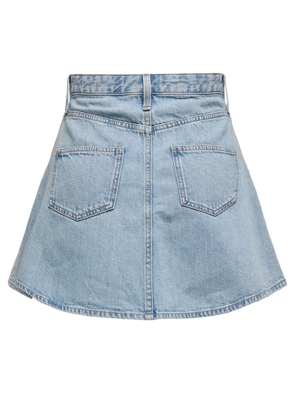 Outlet ONLEDEN Denim Denim-nederdel Kort nederdel Dame Nederdele|Denimnederdele