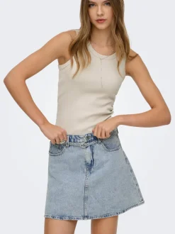 Hot ONLEDEN Denim-nederdel Kort nederdel Dame Nederdele