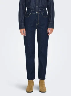 ONLELISA Mellemhøj talje Straight fit Ankellængde Jeans Dame Jeans|Jeans