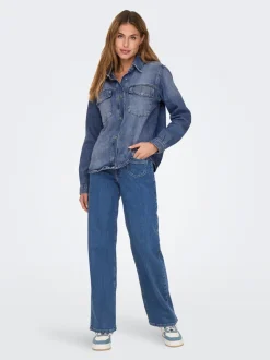 Sale ONLELLA Denim-skjorte Dame Skjorter