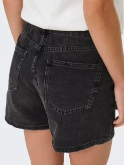 Online ONLELLA Mellemhøj talje Regular fit Denim-shorts Dame Shorts|Double Denim