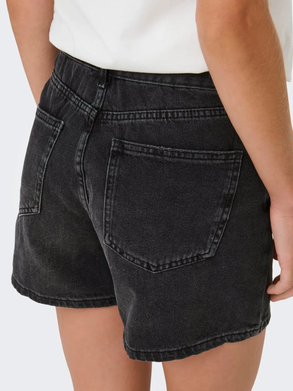 Online ONLELLA Mellemhøj talje Regular fit Denim-shorts Dame Shorts|Double Denim