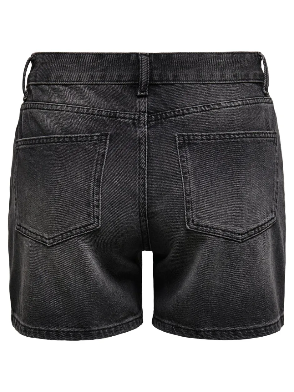 Online ONLELLA Mellemhøj talje Regular fit Denim-shorts Dame Shorts|Double Denim