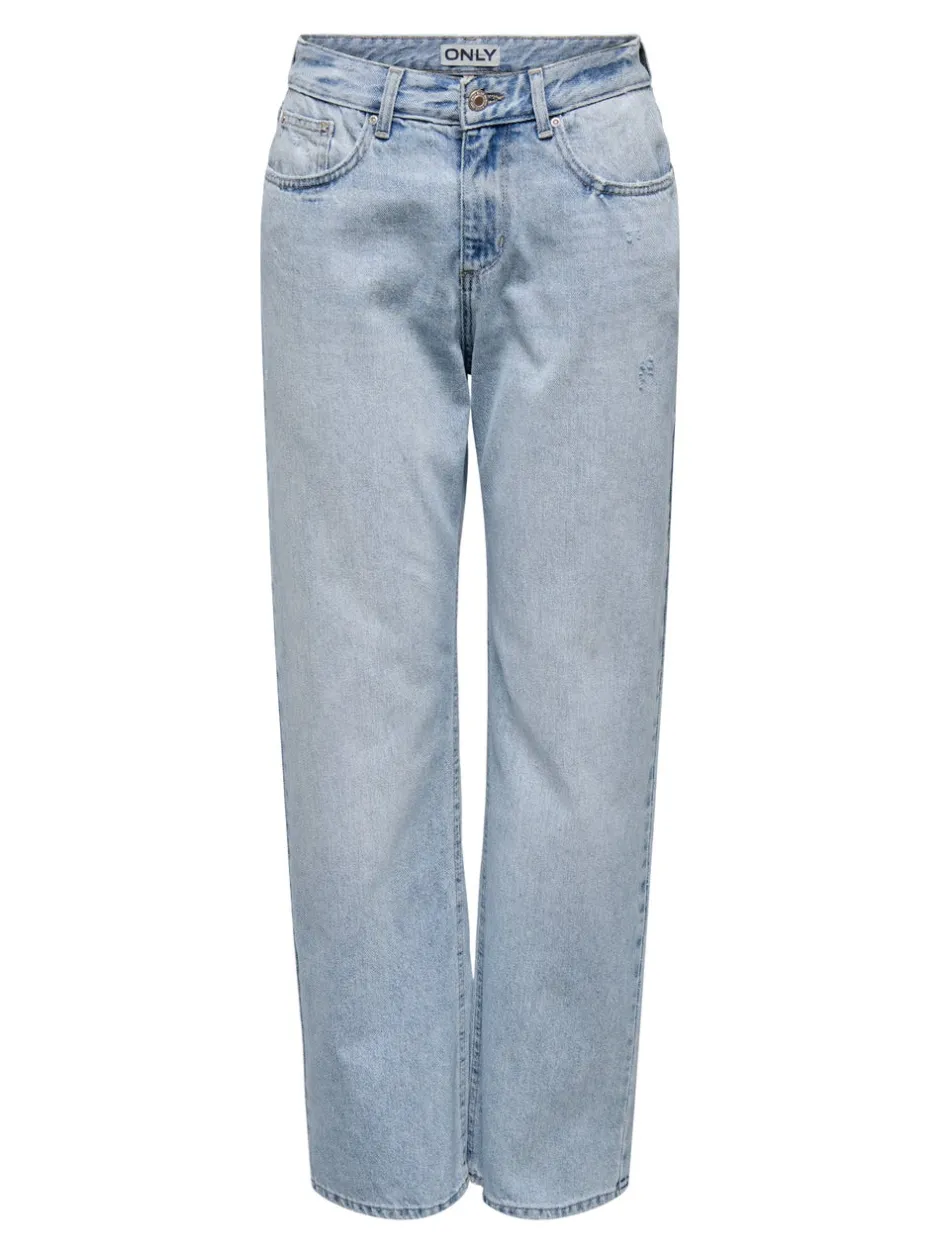 Online ONLELLA Mellemhøj talje Straight fit Jeans Dame Jeans|Jeans