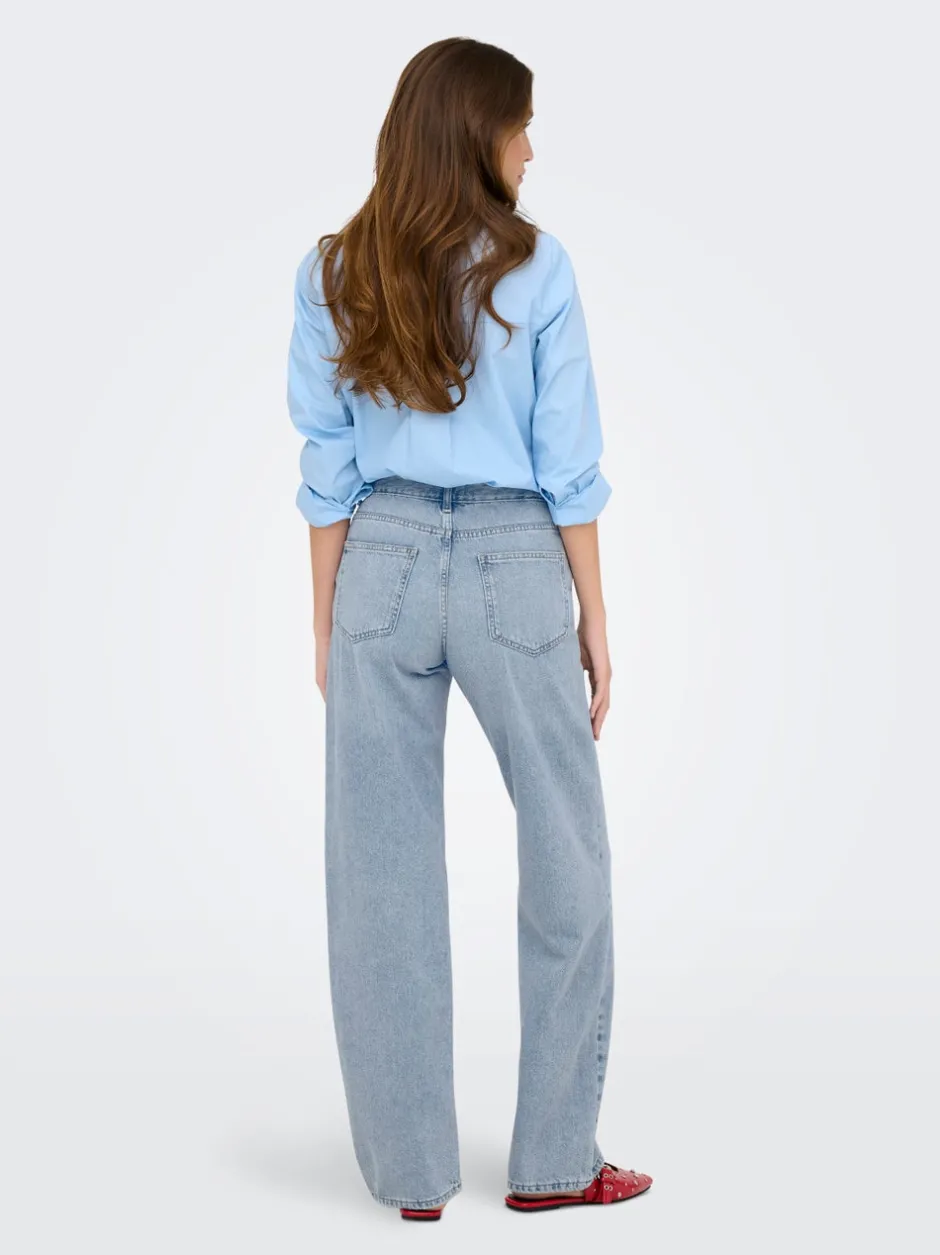 Online ONLELLA Mellemhøj talje Straight fit Jeans Dame Jeans|Jeans