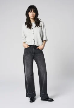 Outlet ONLELLA Mellemhøj talje Wide leg fit Jeans Dame Jeans|Jeans