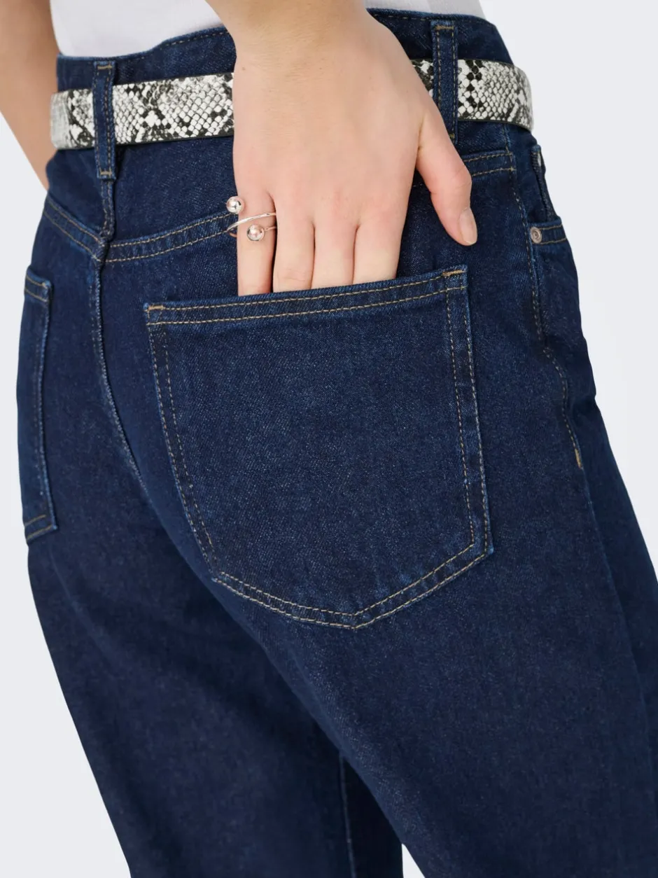 Best ONLELLA Mellemhøj talje Wide leg fit Jeans Dame Jeans|Jeans
