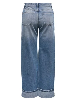 Discount ONLELLA Mellemhøj talje Wide leg fit Jeans Dame Jeans|Jeans