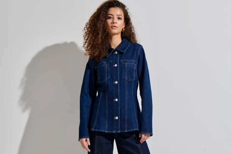 Outlet ONLELLE Denimjakke Dame Jakker Og Frakker|Double Denim