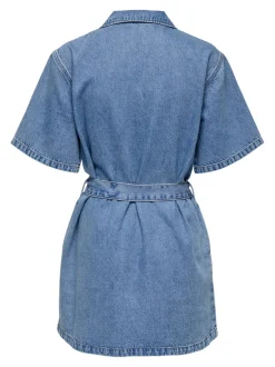 Hot ONLELLIE Kort kjole Dame Kjoler|Double Denim