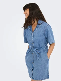 Hot ONLELLIE Kort kjole Dame Kjoler|Double Denim