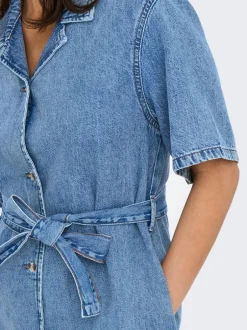 Hot ONLELLIE Kort kjole Dame Kjoler|Double Denim