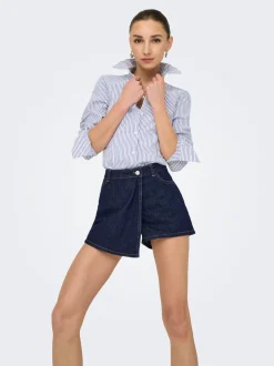 Sale ONLELVIRA Regular fit Skorts Dame Nederdele|Denimnederdele