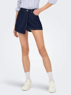 Sale ONLELVIRA Regular fit Skorts Dame Nederdele|Denimnederdele