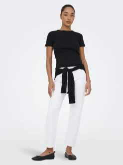 Online ONLEMEL Høj talje Straight fit Ankellængde Jeans Dame Jeans|Jeans