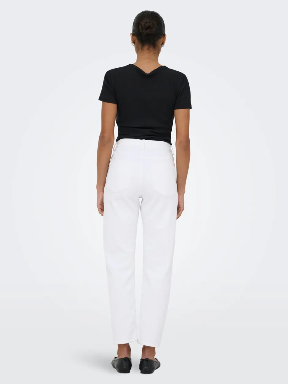 Online ONLEMEL Høj talje Straight fit Ankellængde Jeans Dame Jeans|Jeans