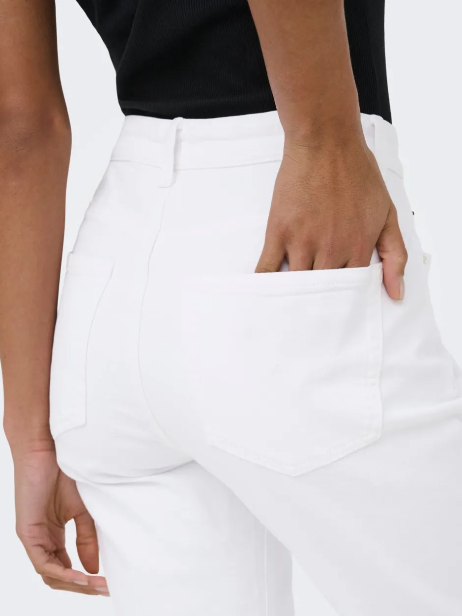 Online ONLEMEL Høj talje Straight fit Ankellængde Jeans Dame Jeans|Jeans