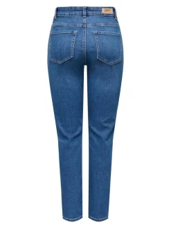 Best ONLEMEL Høj talje Straight fit Ankellængde Jeans Dame Jeans|Jeans