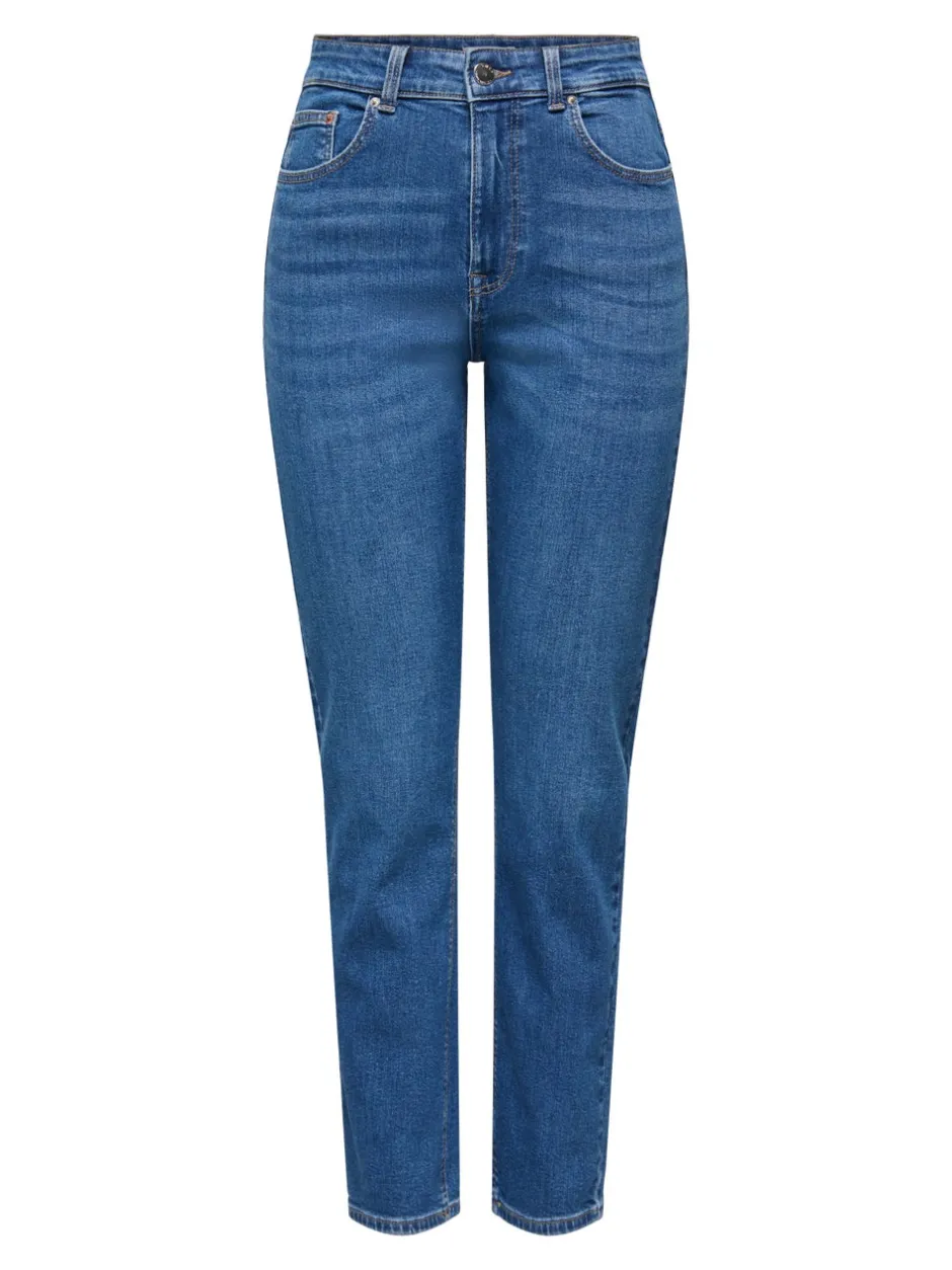Best ONLEMEL Høj talje Straight fit Ankellængde Jeans Dame Jeans|Jeans